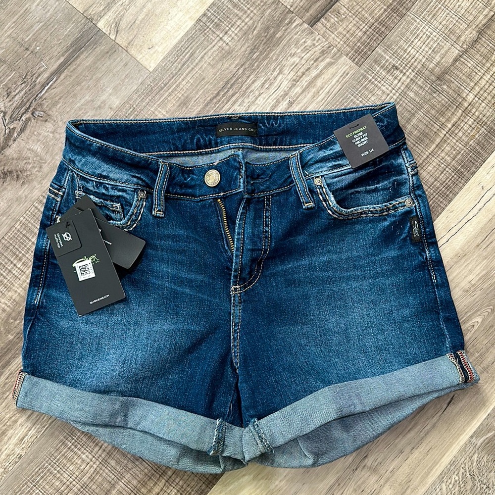 Womens silver shorts